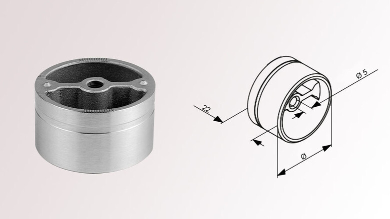 Edelstahl Adapter | NATURAIL für Holz