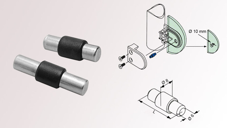 OR5501 Sicherungsstift für Glashalter Ø 8 mm / Ø 6 mm | L = 22 mm