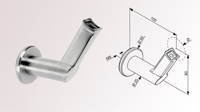 Handlaufhalter | Design | unsichtbare 1-Punkt...