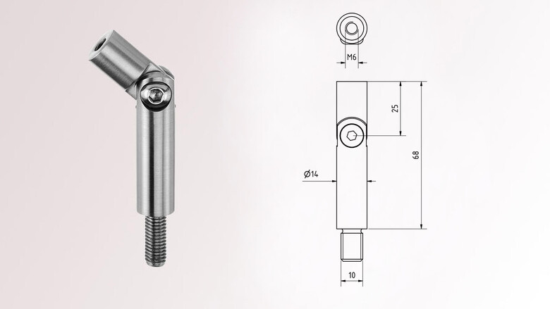 Verbindungsstift mit Gelenk