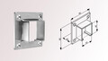 Wandflansch für quadratisches Glasleistenrohr - huero.de