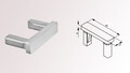 Flaches Endstück | für Rohr 40 x 10 x 1,5 mm | Edelstahl K240 V2A - AISI 304