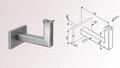 Handlaufhalter SQUARE | unsichtbare 1-Punkt Wandbefestigung | Ø 42,4 mm