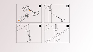 Traversenhalter | V4A | für Rohr Ø 42,4 mm / Stab Ø 12 mm | Durchgangsbohrung