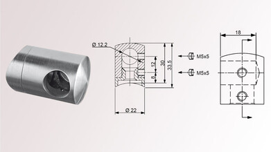 Traversenhalter für Rohr Ø 42,4 mm und Stab...