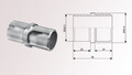 Rohrverbinder | V4A | gerade 180° | für Rohr Ø 42,4 x 2,0 mm | huero.de