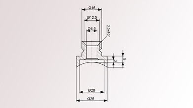 Rohrstütze | Ø 42,4 mm | zur seitlichen...