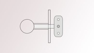 Universal Geländerpfosten | Wandanker Ø 100 mm | vorgebohrt für Handlaufträgerbügel | V2A