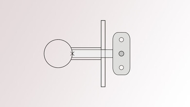 Geländerpfosten | für Reling-PLUS-Geländer | Wandanker Ø 100 mm | vorgebohrt für Handlaufträger | V2A