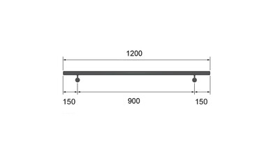 Edelstahl Handlaufrohr | 2 Bohrungen M6 | eingepresste Endkappen | 1,2 m