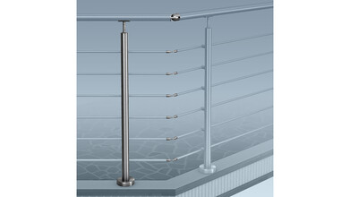 Edelstahl Relinggeländer | Eckvariante 2 (-90°...