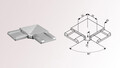 Rohrverbinder, Steckverbinder Ecke 90° für Rohr 40x10x1,5 mm - huero.de