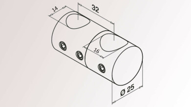 Querstabhalter Stabclip | Stab 14 mm & Stab 16 mm | V2A | Auslaufartikel