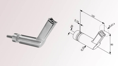 Handlaufstütze | flach | huero.de