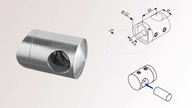 Traversenhalter | für Rohr Ø 48,3 mm / Stab...