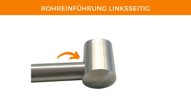 Traversenhalter | für Rohr Ø 48,3 mm / Stab Ø 12 mm | mit Sacklochbohrung | rechts | Auslaufartikel