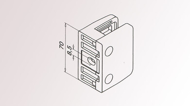 Glashalter | OR4002 | 55 x 70 mm | flach |...