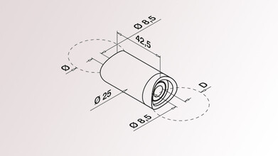 Abstandhalter | Rohr zu Rohr Verbindung | Ø 42,4 mm auf Ø 48,3 mm | V2A | Auslaufartikel