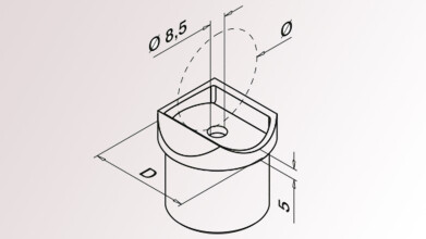 Rohrverbinder | Adapter | Rohr Ø 48,3 x 2,6 mm |...