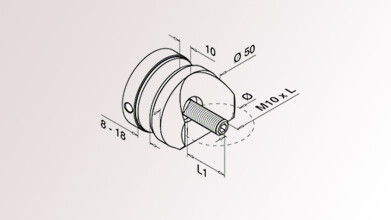 Glasadapter | Ø 50 mm | Rohr Ø 42,4 mm |...