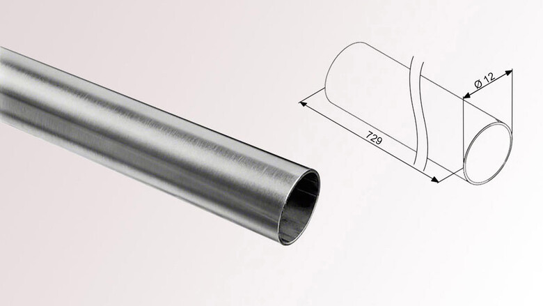 Edelstahl Füllstab | DRM 12 mm | Länge 729 mm