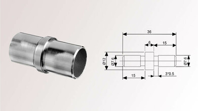 Rohrverbinder | V4A | gerade 180° | für Rohr...