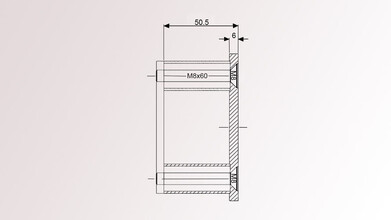 Wandanker | Ø 150 x 6 mm | 50 mm Wandabstand | für Geländerpfosten | Rohr Ø 42,4 mm