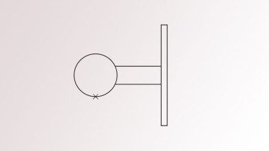 Geländerpfosten | für Stabgeländer | Wandanker Ø 150 mm | 2 x Ø 12,2 mm Durchgang | V2A