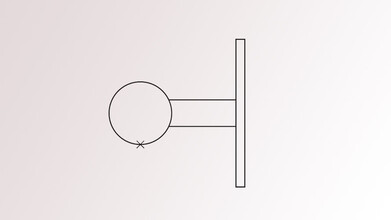 Geländerpfosten | für Stabgeländer | Wandanker Ø 150 mm | 2 x M8 Gewinde links | V2A