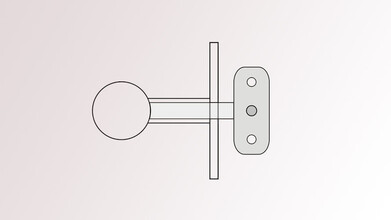 Universal Geländerpfosten | Wandanker Ø 150 mm | mit Trägerbügel | V2A