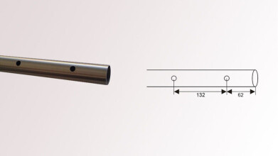 Edelstahl Rundrohr | Ø 30,0 x 1,5 mm | gelocht |...