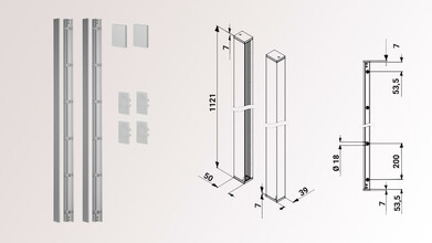 FB VIEW | Alu Profilset für franz. Balkon | für...