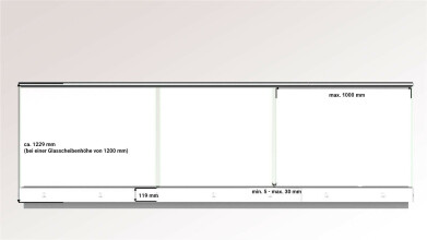 Ganzglasgeländer mit Klarglas | I-Form | Handlauf rund | Home-S