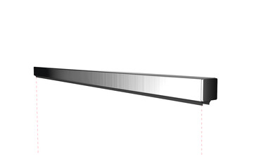 Glasgeländer ohne Glas | aufgeschraubt | L-Form | Handlauf eckig | Edge | huero.de