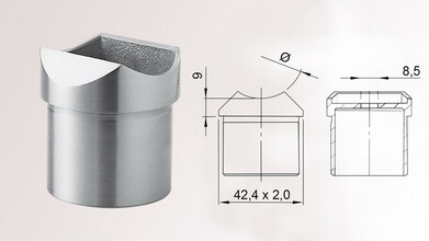 Rohrverbinder | V4A | Adapterstück für 90°...