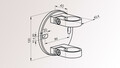 Edelstahl Wandanker | Ø 120 mm | Wandabstand 45 mm | V2A | geschliffen