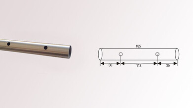 Edelstahlrohr für Ecke | Ø 42,4 x 2,0 mm |...