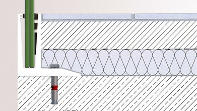 Ganzglasgeländer mit Grauglas (klar) | L-Form | Handlauf rund | Home-F