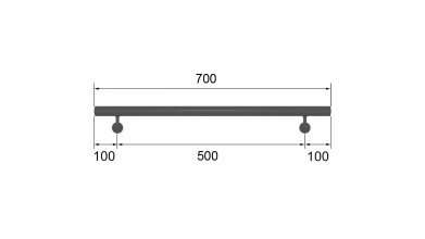 HOOD Handlauf Edelstahl | 0,7 m | SV-Design