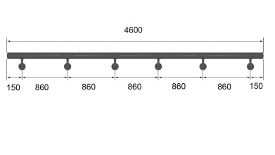 HOOD Handlauf Buche | 4,6 m (Rohr 2-tlg.) | DD-Design