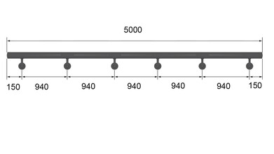 HOOD Handlauf Buche | 5,0 m (Rohr 2-tlg.) | DD-Design