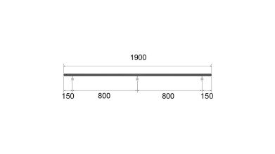 Edelstahl Handlaufrohr | 6 Bohrungen M6 | eingepresste Endkappen | 1,9 m