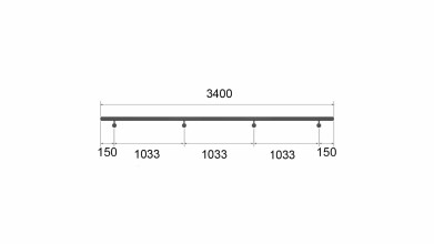 Edelstahl Handlaufrohr | 4 Bohrungen M6 | eingepresste Endkappe | 1,7 m (Halblänge für 3,4 m)