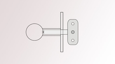 Geländerpfosten | für Reling-PLUS-Geländer | Wandanker Ø 100 mm | mit Handlaufträger | V2A